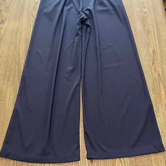 Halara Womens High Waisted Wide Leg Pants Stretch Pull-On Pockets Blue Size L - Picture 7 of 10